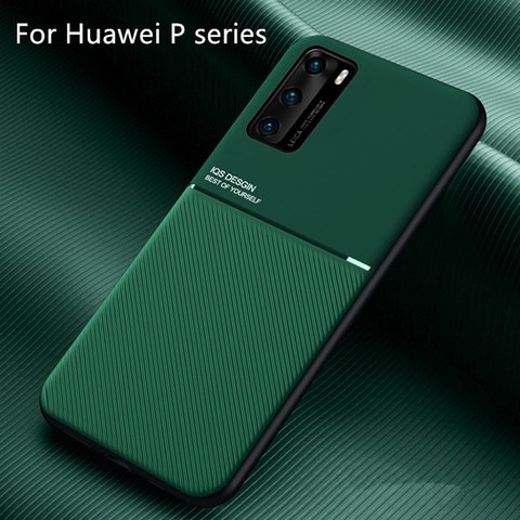 Coque de luxe magnétique avec support de voiture pour Huawei, étui souple pour P40, P40Pro, P30, P20 Lite, P30, P20 Pro, P10 Plus ► Photo 1/6