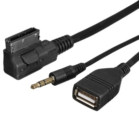 Câble Audio USB et de chargeur AUX pour Audi, 3.5mm, Interface MDI AMI MMI, pour Audi A6L, A8L, Q7 A3, A4L, A5, A1 ► Photo 1/3