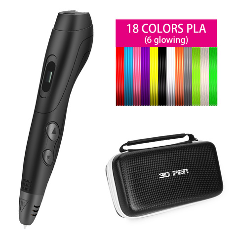 SMAFFOX 3D stylo SMA-1plus avec 18 couleurs 54 mètres PLA Filament, stylo d'impression professionnel, niveau 6 vitesses, température réglable ► Photo 1/6