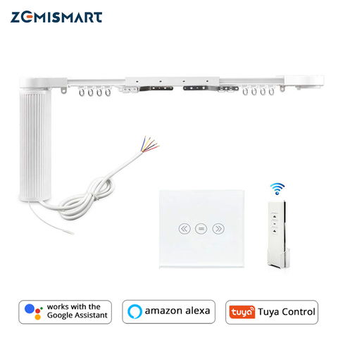 Zeminmart-moteur électrique pour rideaux, avec Rail, pour maison connectée, contrôle via application Tuya Smart Life, Alexa Echo et Google Home ► Photo 1/6