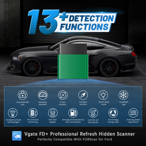 Vgate – outil de Diagnostic automobile vLinker FD + ELM327, Bluetooth 4.0, FORScan pour Ford, wifi, OBD2, J2534, ELM 327 MS, CAN ► Photo 1/6