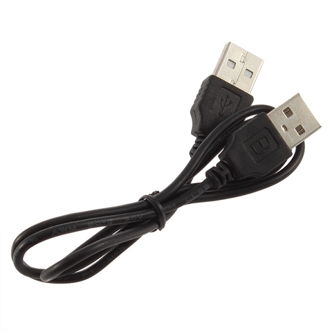 1pc haute qualité noir USB 2.0 mâle à mâle M/M rallonge connecteur adaptateur câble cordon fil chaud nouveau ► Photo 1/5