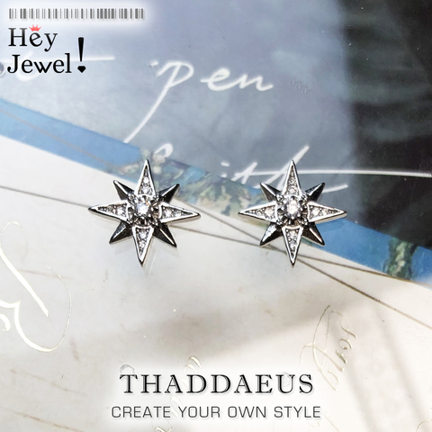 Boucles d'oreilles à clous étoiles magiques pour femmes, bijoux à la mode de Style européen, cadeau Vintage fait à la main en argent Sterling 2022 ► Photo 1/6