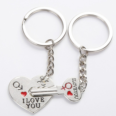 Porte-clés cadeau de saint valentin I LOVE YOU, 2 pièces, cadeau de mariage pour les invités, cadeau de demoiselle d'honneur, fournitures pour cadeaux de fête ► Photo 1/6