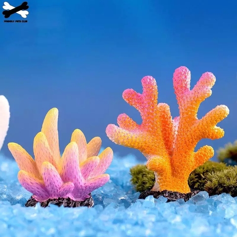 Décoration d'aquarium de corail en résine colorée, coraux artificiels pour Aquarium 23 ► Photo 1/6