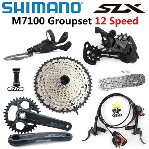 SHIMANO – ensemble de vitesses pour vtt SLX M7100, 32T 34T 170 175mm, 1x12 rapports, dérailleur arrière 45T 51T M7100 ► Photo 1/6