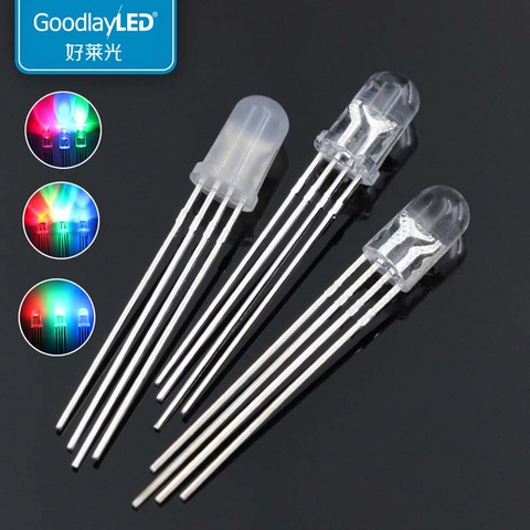 1000 pièces 5mm rond quatre jambes couleur rvb Co Cathode et Anode F5 lumière-Diode émettrice LED ► Photo 1/6