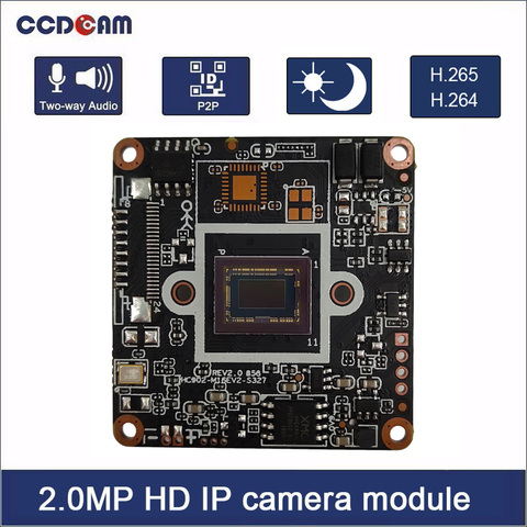 CCDCAM livraison gratuite module de caméra réseau FHD module IP 2MP 1080 P avec nouvelle interface Audio bidirectionnelle avec processeur haute vitesse ► Photo 1/6