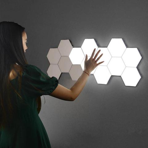 Quantum helios – lampe murale magnétique hexagonale modulaire à capteur tactile, LED, LED ► Photo 1/6