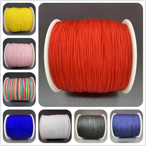 Fil de Nylon tressé pour corde Shamballa, 10yards, 0.8mm, pour Bracelet, macramé, nœud chinois ► Photo 1/6