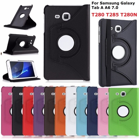 Coque de téléphone Samsung en cuir PU, étui intelligent à Rotation de 360 degrés pour Galaxy Tab A A6 7.0 2016 SM-T280 T285 T280 T285 ► Photo 1/6