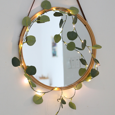 2M artificielle lierre guirlande faux feuille plantes vigne avec 20 LED chaîne vert clair fleurs suspendus pour la maison mariage fête de noël D30 ► Photo 1/6