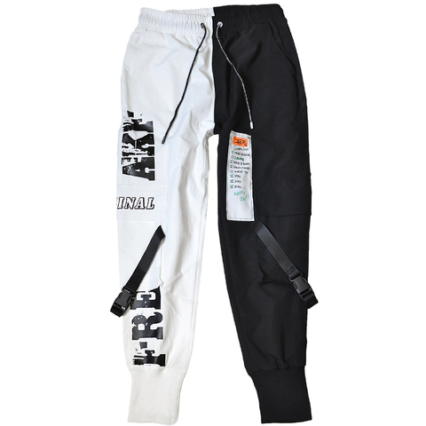 Pantalon Hip Hop pour hommes, jogging, Streetwear décontracté, sarouel, avec rubans, survêtement, collection 2022 ► Photo 1/5