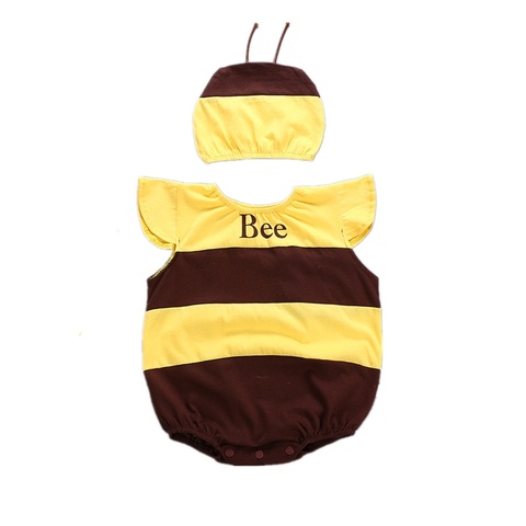 Ensemble de barboteuse une pièce sans manches, pour bébés garçons et filles, joli haut d'été, motif Animal, design petite abeille, robe de photographie ► Photo 1/6