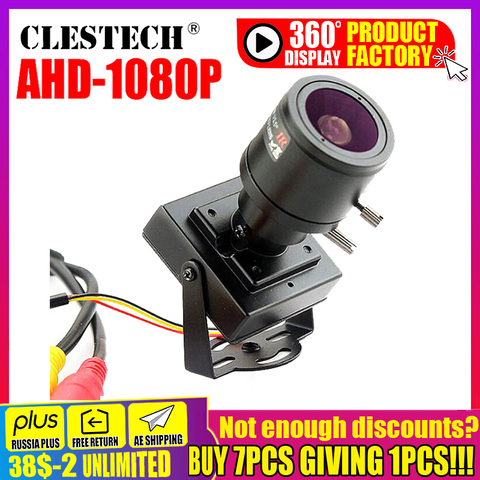 2.8mm-12mm Zoom focalisant plein AHD CCTV Mini caméra 720P/960P/1920*1080P HD numérique 2.0MP petit micro métal Surveillance Vidicon ► Photo 1/1