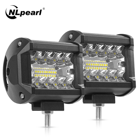 Nlpearl barre lumineuse/lumière de travail 60W 4 ''7'' LED barre de lumière de travail Offroad camion tracteur 4x4 SUV ATV antibrouillard 12V 24V 120W barre de Led ► Photo 1/6