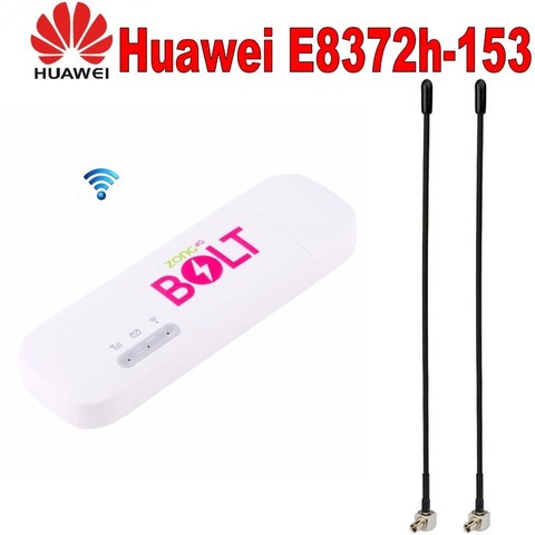 Débloqué Original nouveau 150Mbps HUAWEI E8372h-153 4G Modem WiFi routeur plus 2 pièces antenne ► Photo 1/6