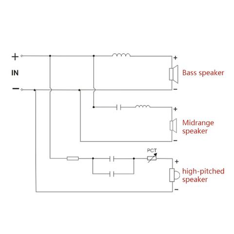 WEAH-338 3 voies 120W haut-parleur Audio fréquence diviseur haut-parleur filtre croisé ► Photo 1/5