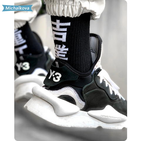 Chaussettes longues Hip Hop pour hommes, Streetwear tactique, 2022 chinoises, décontracté coton, Harajuku, chaussettes unisexes, michalkova ► Photo 1/6