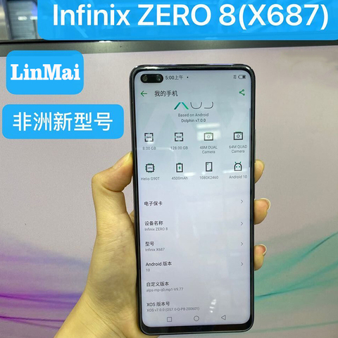 Film de protection d'écran pour Infinix ZERO 8 X687 10H, en verre trempé à colle complète 21D ► Photo 1/3