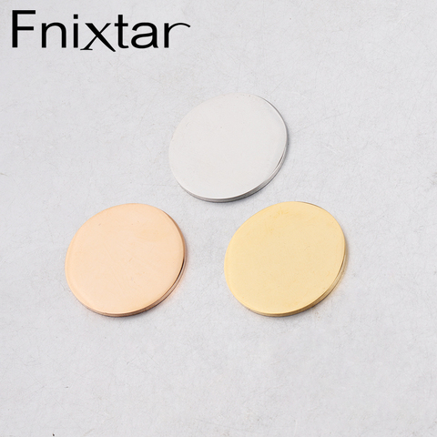 Fnixtar – miroir poli en acier inoxydable, rond, estampage, breloque vierge, disques de bricolage, épaisseur 1.5mm, 25mm, 20 ► Photo 1/6