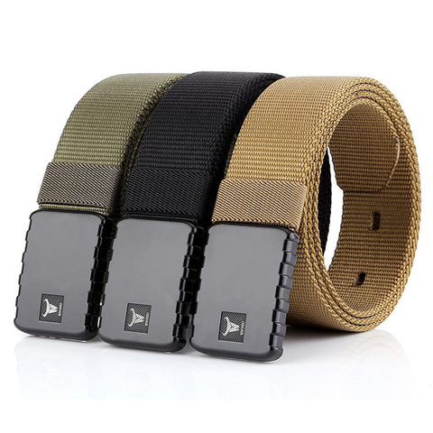 Ceinture tactique militaire en Nylon pour hommes, largeur de 3.8cm, réglable, noir, pour entraînement de chasse en plein air, Sport, Combat de Police, sway ► Photo 1/6