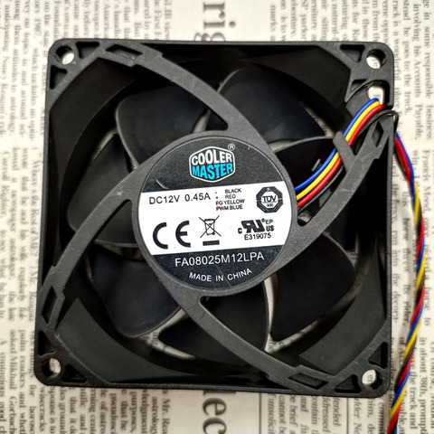 Nouveau original FA08025M12LPA 8025 12V 0.45A 4 fils ventilateur de refroidissement à contrôle de température 8 cm ► Photo 1/3