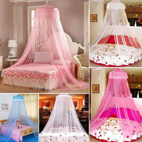 Moustiquaire lit reine taille maison literie dentelle auvent lit couverture princesse chambre insecte-preuve élégant filet ► Photo 1/6