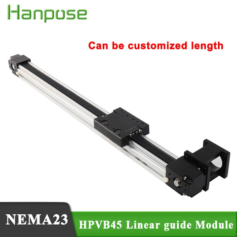 Courroie de synchronisation, longueur de course Effective 1000 1100 12001300 1500mm, Guide de glissement linéaire, Module de mouvement, table coulissante CNC, HPVB45 ► Photo 1/6