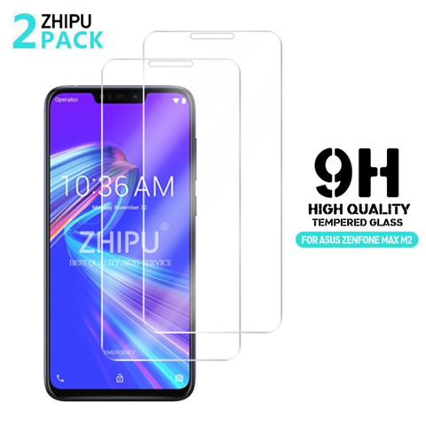 2 pièces verre trempé pour Asus Zenfone Max Pro M2 ZB631KL verre protecteur d'écran 2.5D 9H verre Zenfone Max Pro M2 ZB631KL ► Photo 1/6