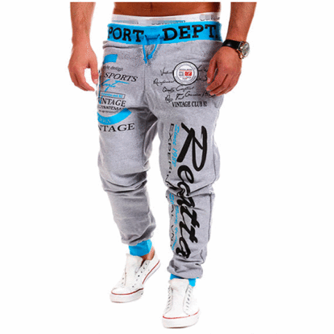 Homme Survêtement Pantalons Décontractés Fitness Hommes vêtements De sport Vêtements De Sport Bas Serré pantalons de Survêtement Pantalon Imprimé Gym Jogging Survêtement ► Photo 1/6