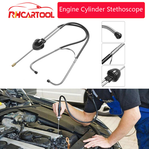 22.5 + 7CM mécanique cylindre stéthoscope voiture bloc moteur Diagnostic automobile outils auditifs Anti-choqué Durable chromé-acier ► Photo 1/6