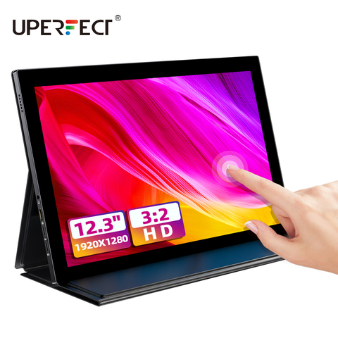 Moniteur à écran tactile UPERFECT 12.3 pouces Full HD 1920 × 1280 moniteur Portable MiniHD et USB type-c moniteur prêt à l'emploi écran IPS ► Photo 1/6