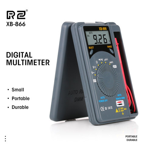 Multimètre numérique LCD à gamme automatique, voltmètre de poche AC/DC, outil de test, multimètre 1.5V XB866 ► Photo 1/6