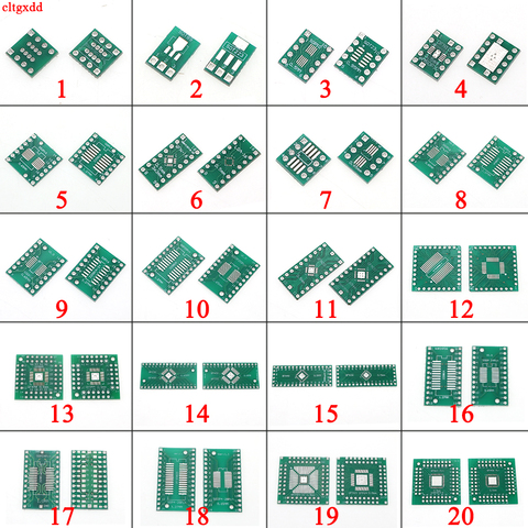 Carte de circuit imprimé SOP8 SOP14 SOP16 SOP20 SOP24 SOP28 QFP FQFP TQFP tourner à DIP adaptateur plaque de convertisseur tsop 8 14 16 20 24 28 10 pièces ► Photo 1/6