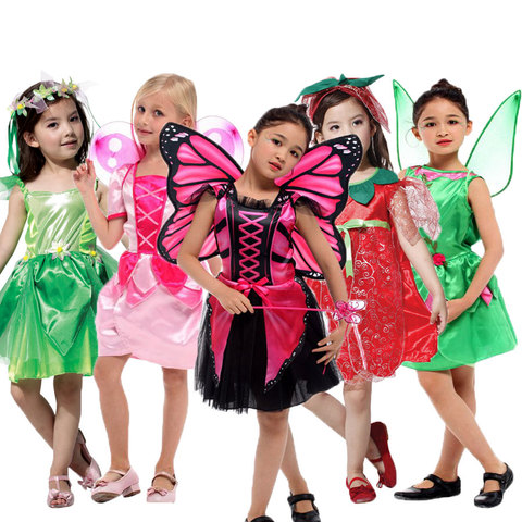 Umorden-Costume de coccinelle papillon, Costume de fée pour enfants forêt d'elfe vert, robe fantaisie Cosplay pour filles ► Photo 1/6