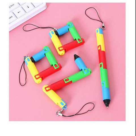 Stylo à bille pliable, 1 pièce, stylo à déformation, créatif coréen, papeterie scolaire primaire, nouveauté mignon, cadeau pour enfants ► Photo 1/6