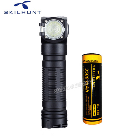 Skilhunt H04 H04R H04F RC 1200 lumen deux personnalisé UI USB magnétique Rechargeable lampe de poche chasse Camping + bandeau + batterie ► Photo 1/4