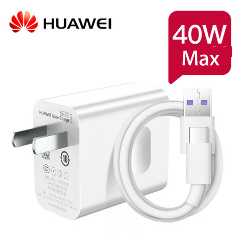 Huawei – chargeur 40w Original, super chargeur pour huawei p30 p20 pro mate 30 20 RS nova 5 pro Honor 20 magic 2 10V ► Photo 1/6