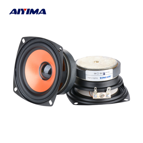 AIYIMA 2 pièces 3.5 pouces gamme complète haut-parleurs Audio colonne Portable fièvre son haut-parleur 4 Ohm 20 W haut-parleur bricolage Home cinéma ► Photo 1/6