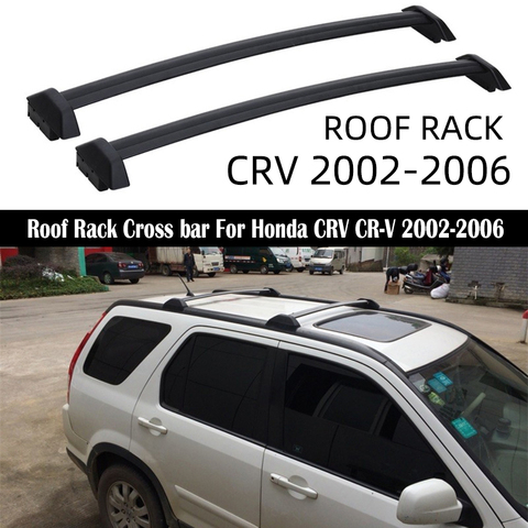 SHITURUI-support de toit de voiture, 1 paire de Rails latéraux noirs, barres croisées pour Honda CRV 2001-2007, 132 lb, 60KG, monté sur le toit de voiture ► Photo 1/5