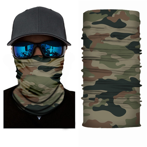 Haut-saut armée militaire randonnée écharpes Polyester coupe-vent cou plus chaud masque facial anti-uv tactique Camouflage Bandana imprimer pièce ► Photo 1/6