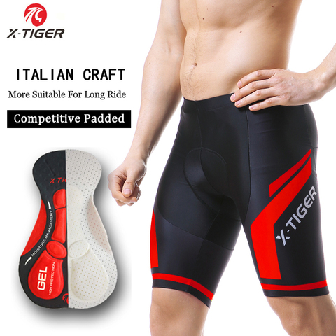 X-TIGER respirant hommes cyclisme Shorts antichoc VTT Shorts été séchage rapide vtt Shorts avec Coolmax 5D Gel rembourré ► Photo 1/6