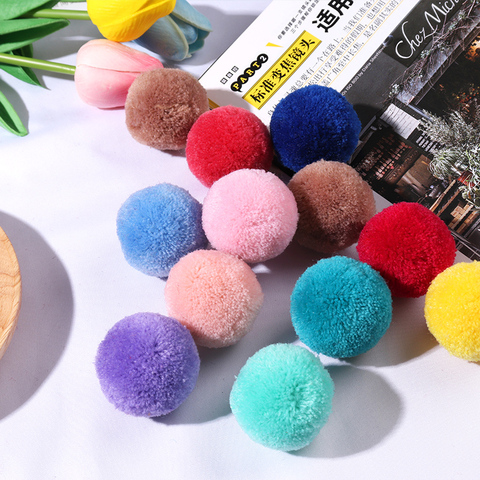 Pompons souples de différentes tailles, 15mm, 20mm, 25mm, 30mm, 40mm, artisanat en peluche, bricolage, décoration pour la maison, couture, écharpe ► Photo 1/6