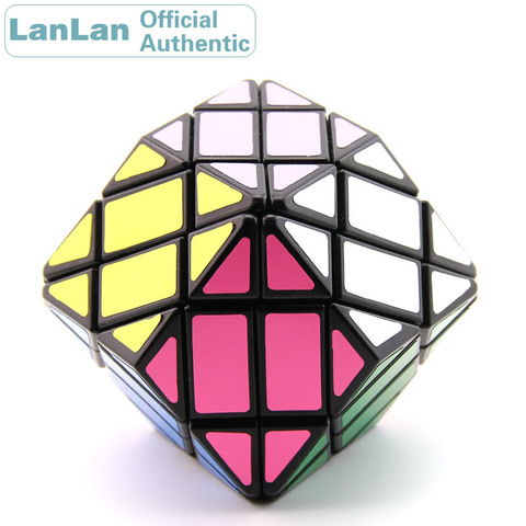 LanLan 4x4 rhomboèdre dodécaèdre diamant Cube magique Megaminxeds Puzzle de vitesse Antistress casse-tête jouet éducatif ► Photo 1/6