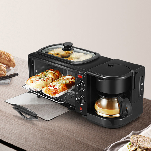 Grille-pain multifonctionnel four petit déjeuner Machine à café entièrement automatique trois en un Machine à petit déjeuner ► Photo 1/6