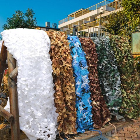 2X 4m/2x 5m/3x 4m/4x5m Double couche militaire Camouflage filet soleil abri Camouflage filet pour chasse Camping décoration de la maison 10 couleurs ► Photo 1/6