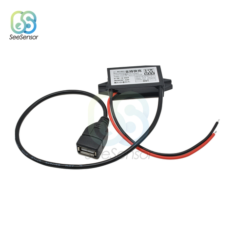 Adaptateur de convertisseur de puissance pour voiture, Mini USB QC2.0 DC-DC, 12V 24V à 5V 3.4A 24W, Charge rapide, étanche, Module d'alimentation, 3.0 ► Photo 1/6