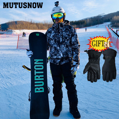Combinaison de Ski imperméable et coupe-vent pour homme, nouvelle collection, veste et pantalon pour Snowboard, costume de neige, ensemble de marques, hiver 2022 ► Photo 1/6