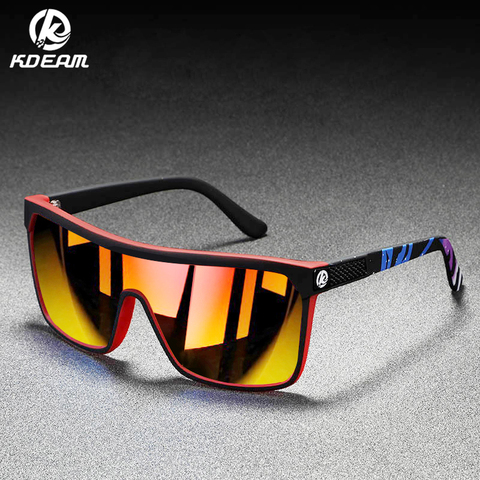 KDEAM-lunettes de soleil polarisées pour hommes, grandes montures solaires surdimensionnées, légères, accessoire de sport, CE UV400 KD180 ► Photo 1/6